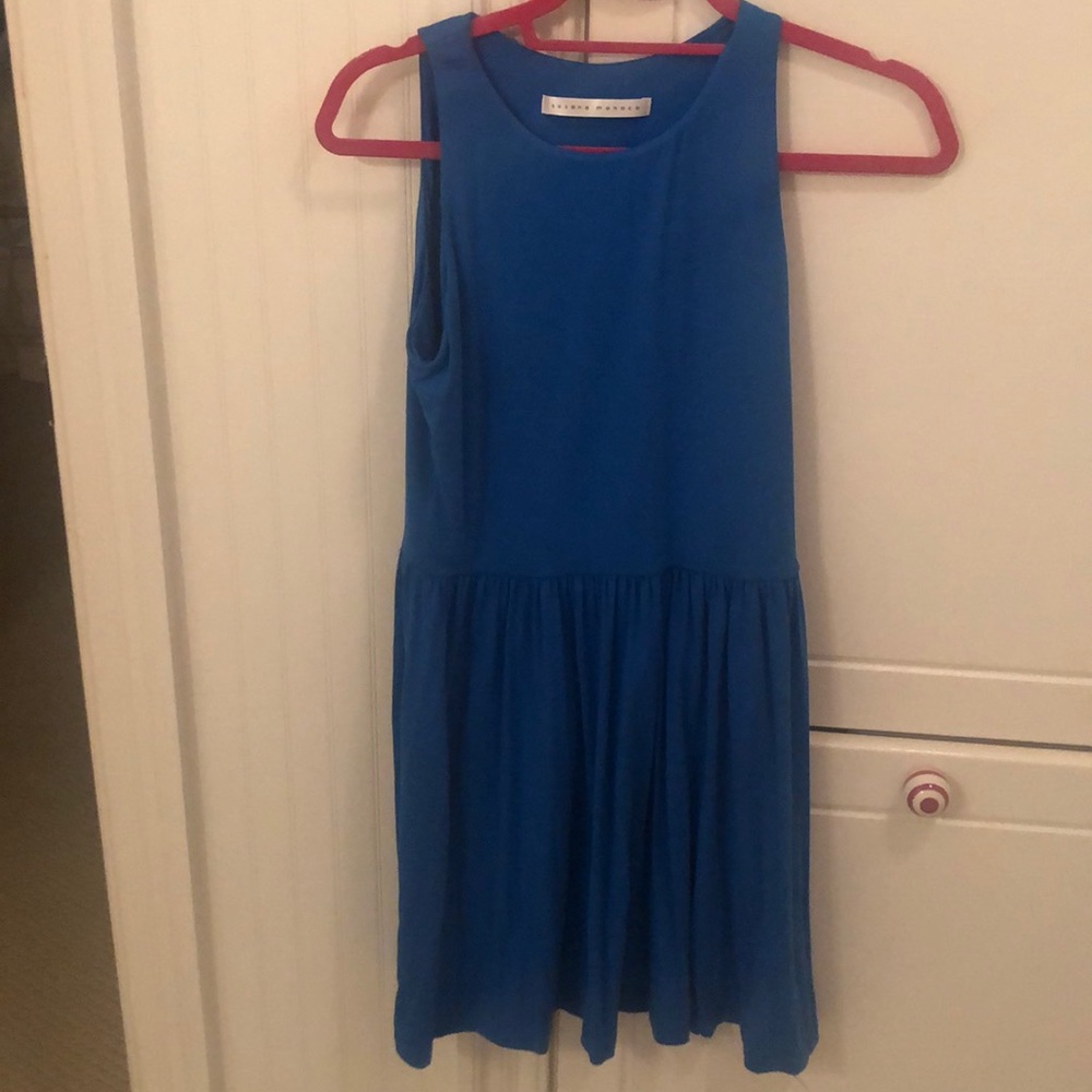 Susana monaco bright blue swing dress.